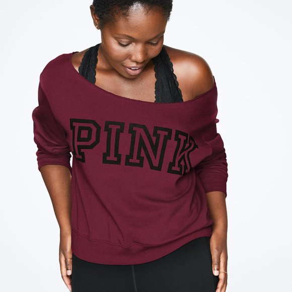 VS PINK EVERYDAY LOUNGE OPEN NECK CREW - Picture 2 of 3